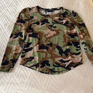 Veronica Beard Porter Camo Tee, size S